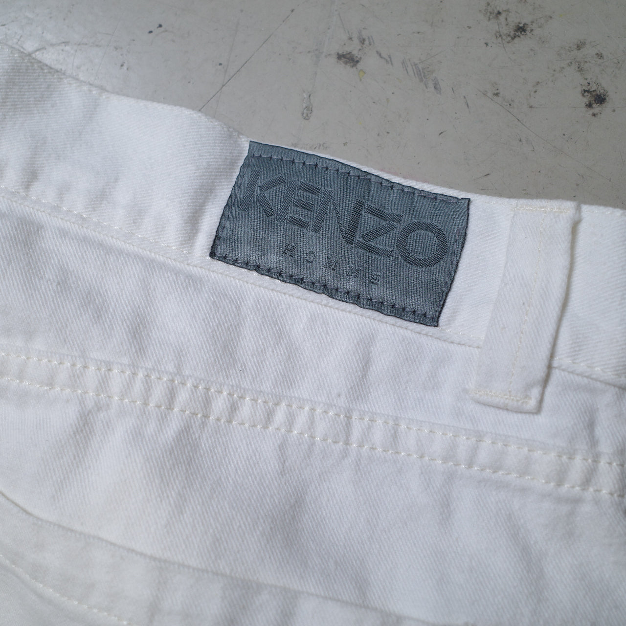 Kenzo Homme White Jeans Pants Made In Italy Waist 36 Length 34