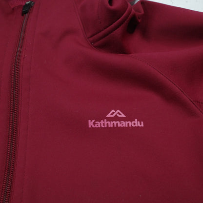 Kathmandu Women's Softshell Maroon Jacket Hooded Full Zipper Fleece Lined Women's 10
