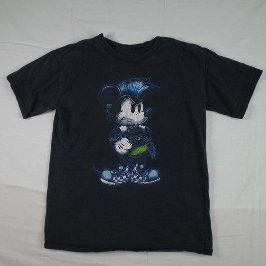 Vintage Disneyland Punk Mickey Graphic T-Shirt Youth XL fits Mens Small