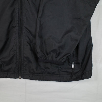 Vintage Nike Nylon Black Big Back Windbreaker Swoosh Coat Jacket Overcoat Mens Medium