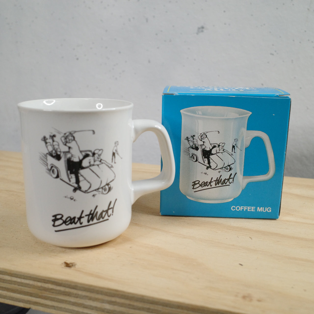 Vintage 1980s Commodore Coffee Mug Beat That Golf Kart Coffee Mug NEW