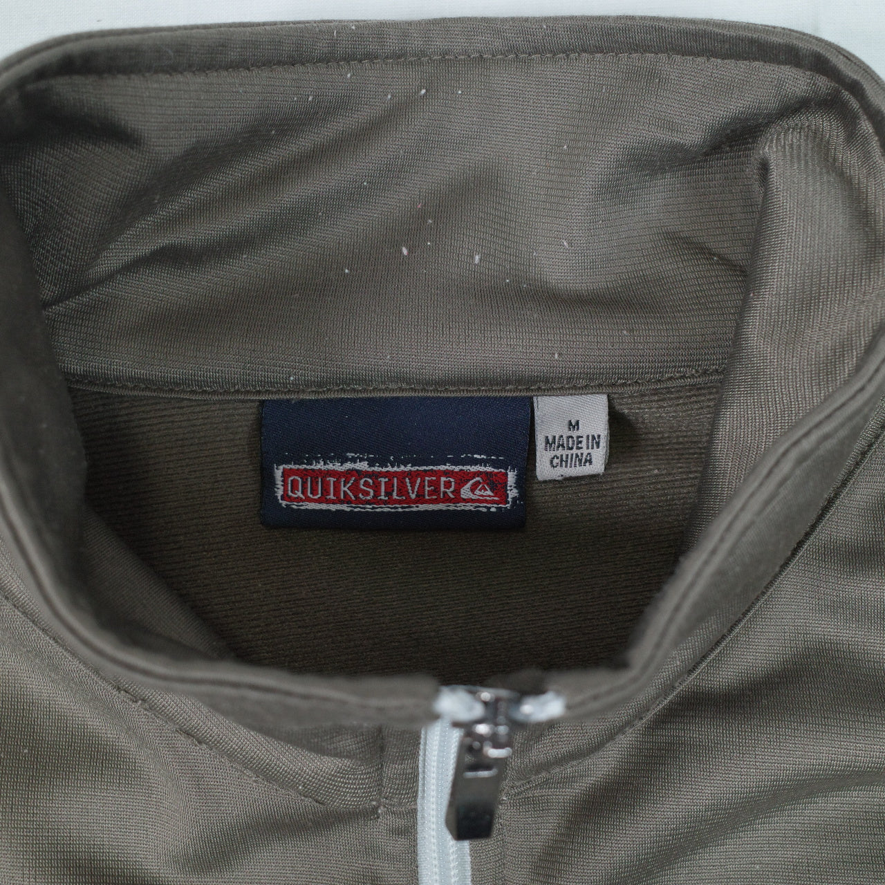 Quicksilver Vintage Light Brown Full Zip Track Jacket Mens Medium