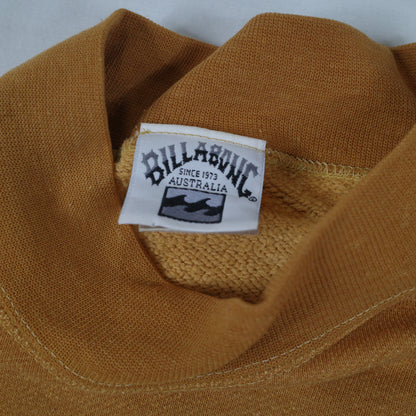 Billabong China Mock Fleece Sweater Mustard Yellow Vintage 90's Mens Medium