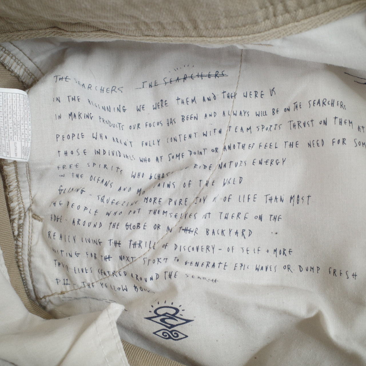 Rip Curl Searchers Cargo Pants Light Khaki Cordura Mens 36