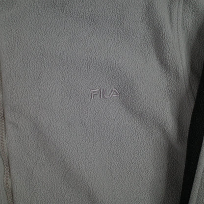 Fila Reversible Fleece Nylon Grey Faded Pink Jacket Mens Medium