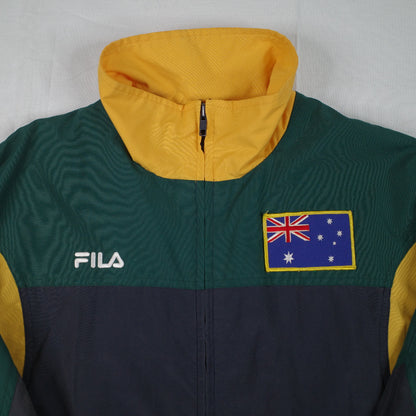 Fila Australia Track Australia Back Spellout Jacket Mens Small