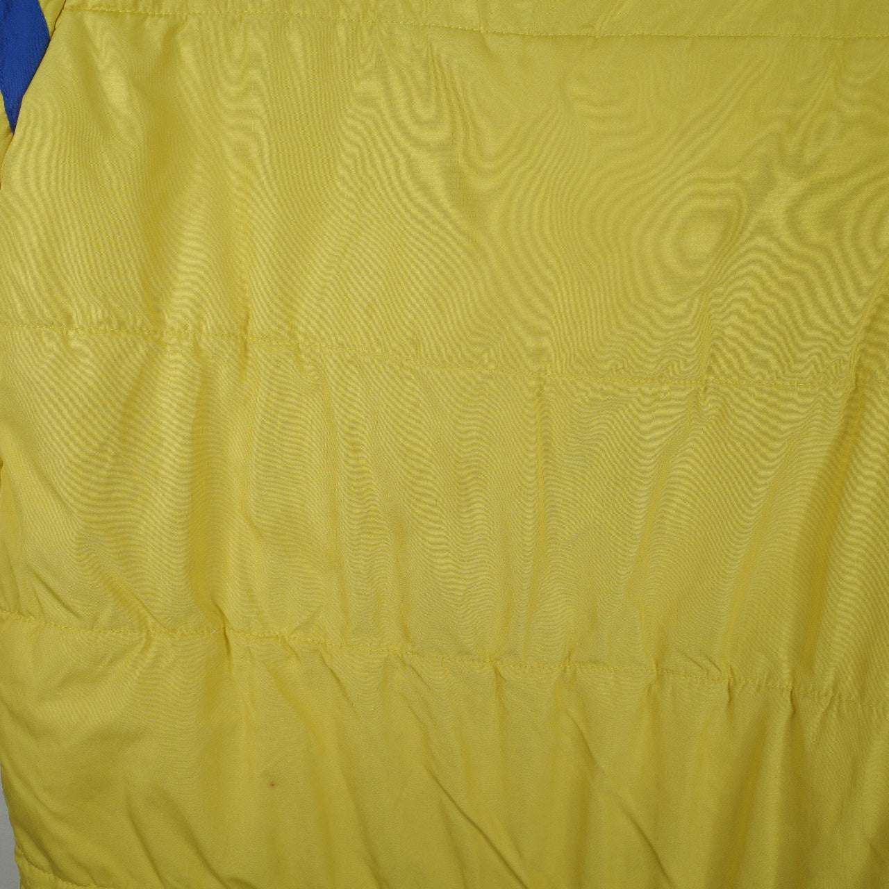 Vintage Nautica Puffer Fleece Lined Yellow Down Jacket Mens Large