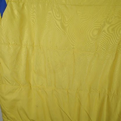 Vintage Nautica Puffer Fleece Lined Yellow Down Jacket Mens Large