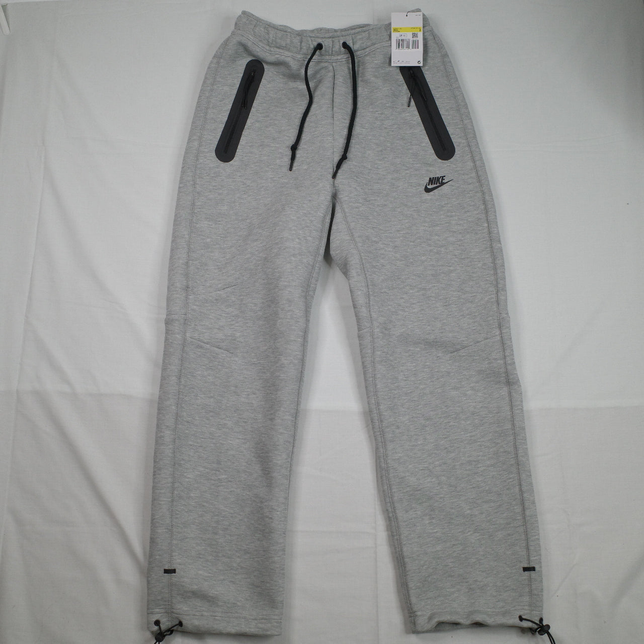 New Nike Tech Men's Fleece Open Hem Grey Track Pants Mens Small RRP