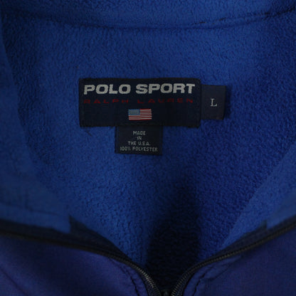 Vintage Polo Sport Ralph Lauren  Pepsi Cycling Jacket Fleece Lined RARE Mens Medium