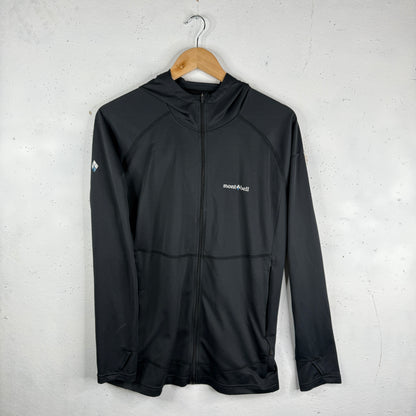 Montbell Light Running Hooded Full Zip Grey Jacket Mens Medium