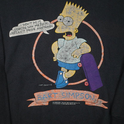 Vintage The Simpsons Bart Simpson Sweater Crewneck Mens Medium print cracking