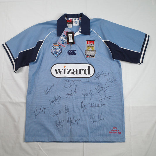 NSW Blues 2005 State Of Origin Game 1 Signed 40 / 100 Limited Edition New With Tags