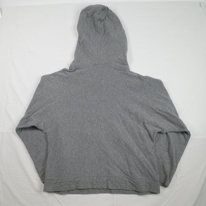 T By Alexander Wang Gray Hoodie Sweater Jacket Unhemmed Sleeves Womens Small