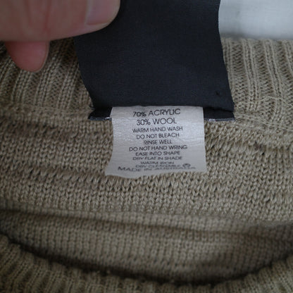 Moda Agostini 3D Knit Wool Cable Sweater Pullover Coogi Style Size 22