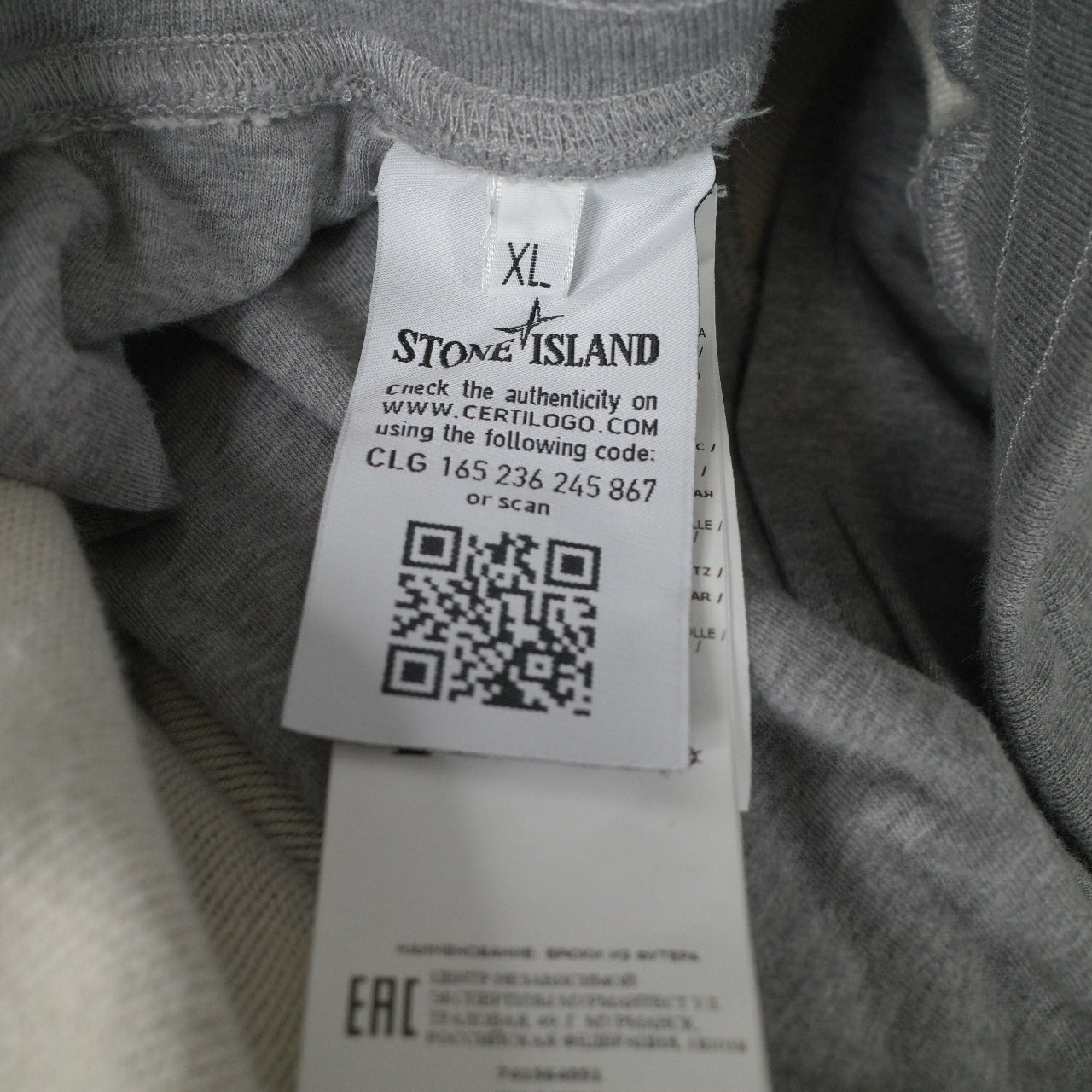 Stone Island Grey Active Track Pants Cotton Sweatpants Mens XL NWT missing badge