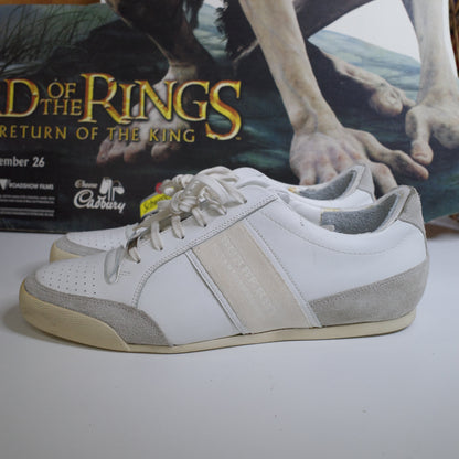 Burberry Suede Leather White/Grey Trainers EU 44 US11