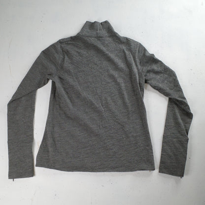Jil Sander Mock Neck Grey Turtleneck Sweater Jumper Size 42