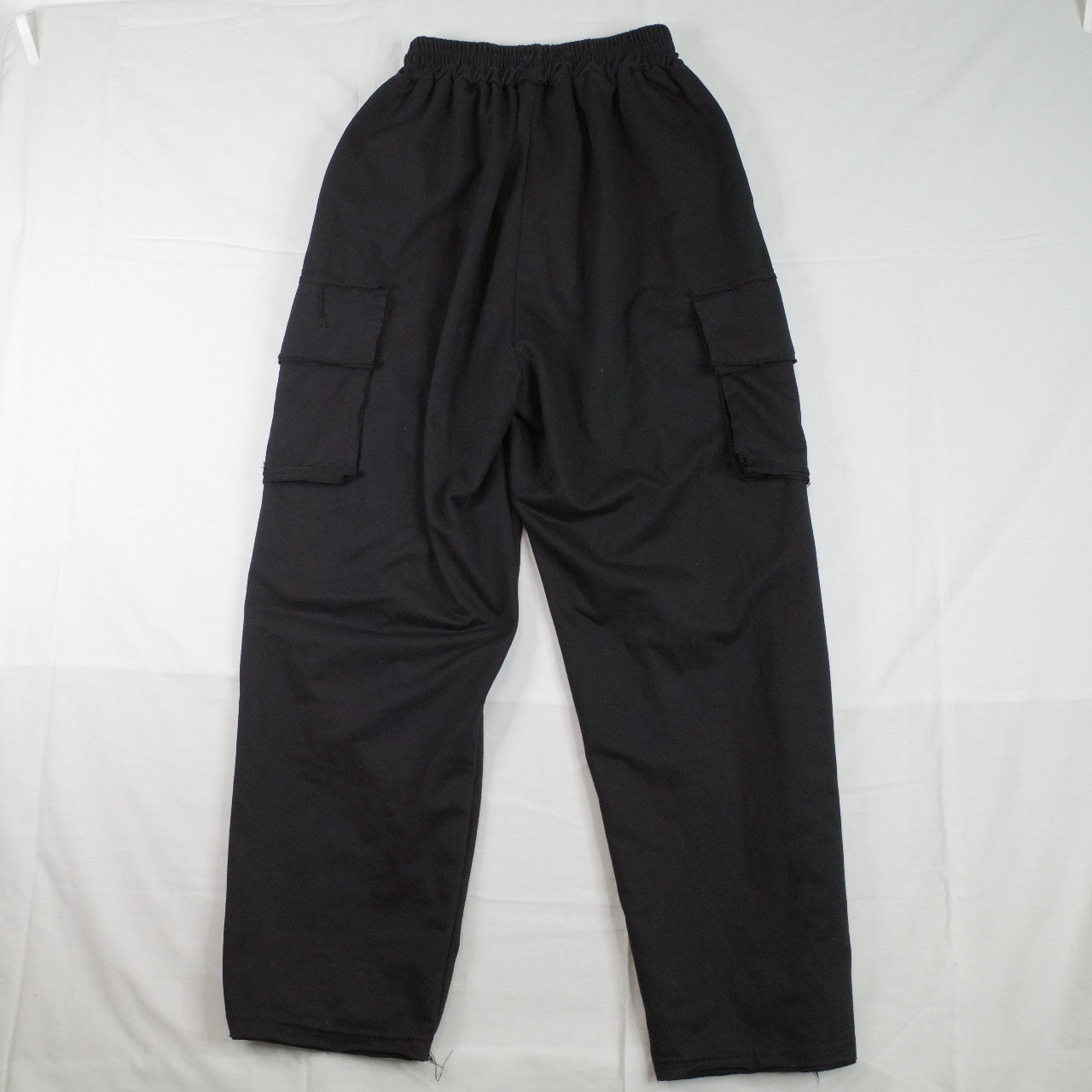 Funny Guerrilla Distressed Black Sweat Pants Uncuffed