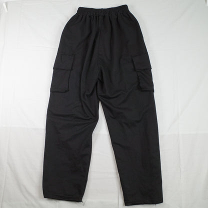 Funny Guerrilla Distressed Black Sweat Pants Uncuffed