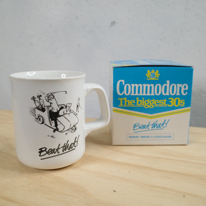 Vintage 1980s Commodore Coffee Mug Beat That Golf Kart Coffee Mug NEW