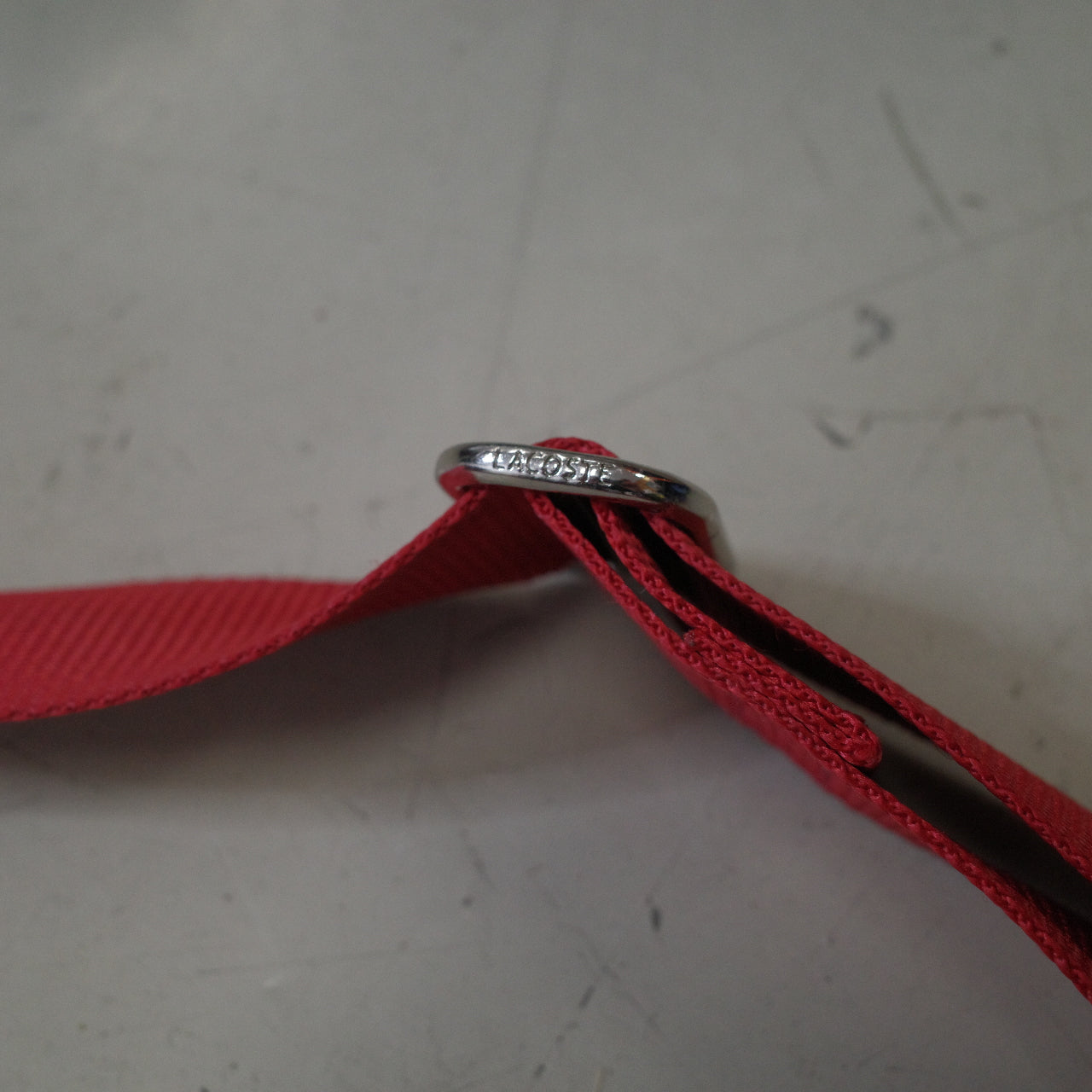 Lacoste Shoulder Bag Hobo Bag Red Leather