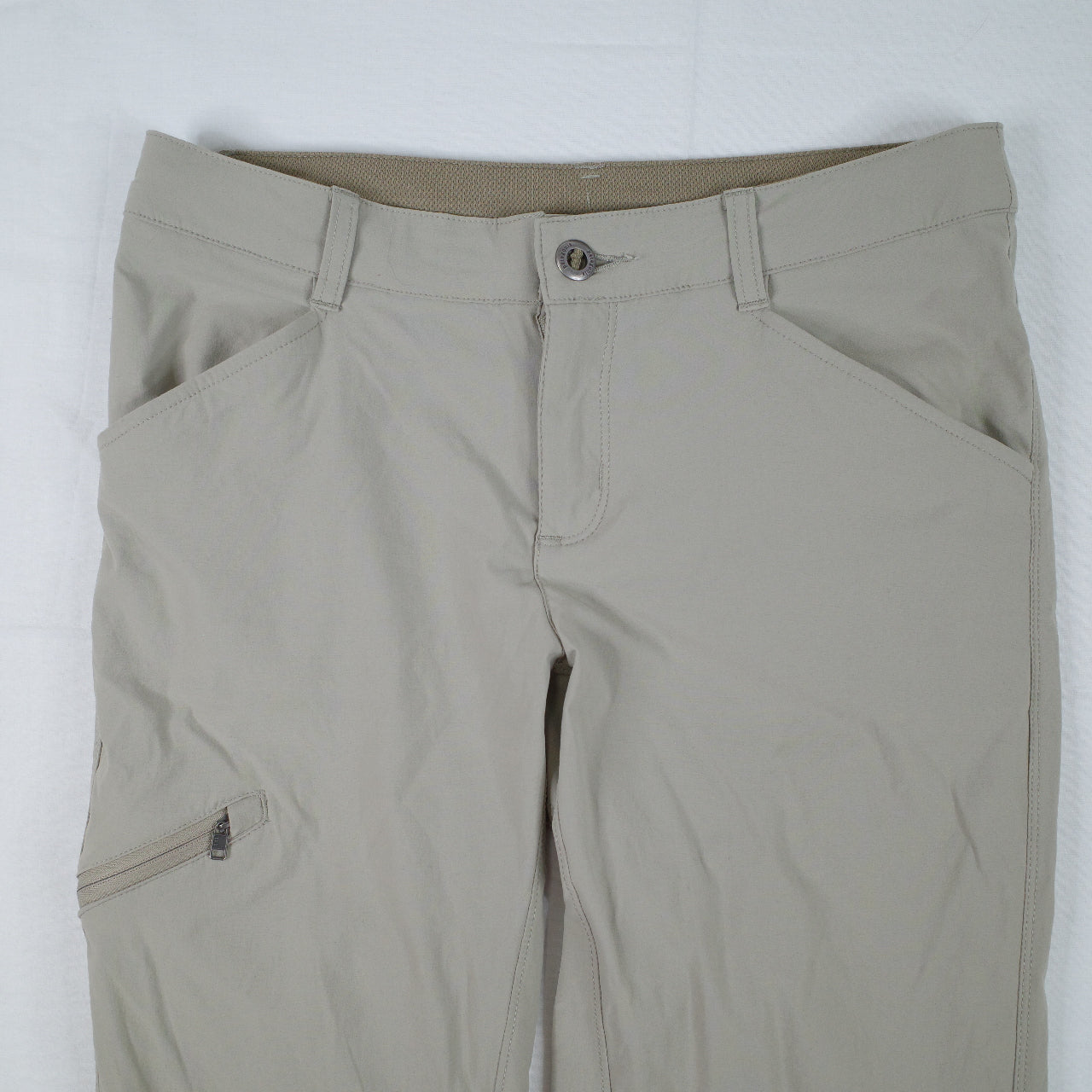 Patagonia Womens Pants Size 2 Khaki Beige Quandry Nylon Roll Up Hiking Pants
