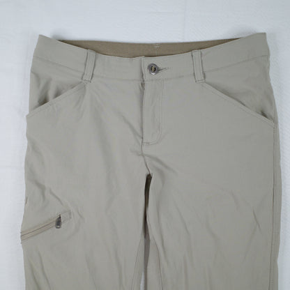 Patagonia Womens Pants Size 2 Khaki Beige Quandry Nylon Roll Up Hiking Pants