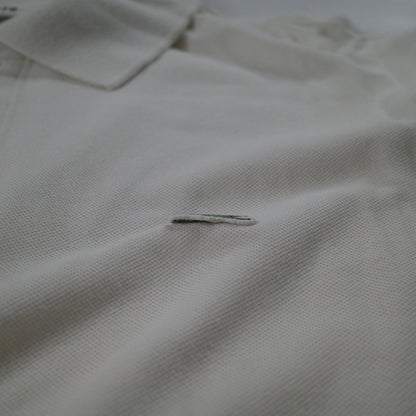 Vintage Lacoste Polo Shirt White Short Sleeve Mens Size 5 Large
