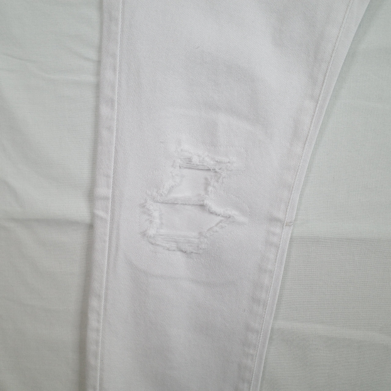 G-Star RAW 3301 Slim Jeans Mens 31x32 White Paper Destroyed Stretch Denim Pants NEW