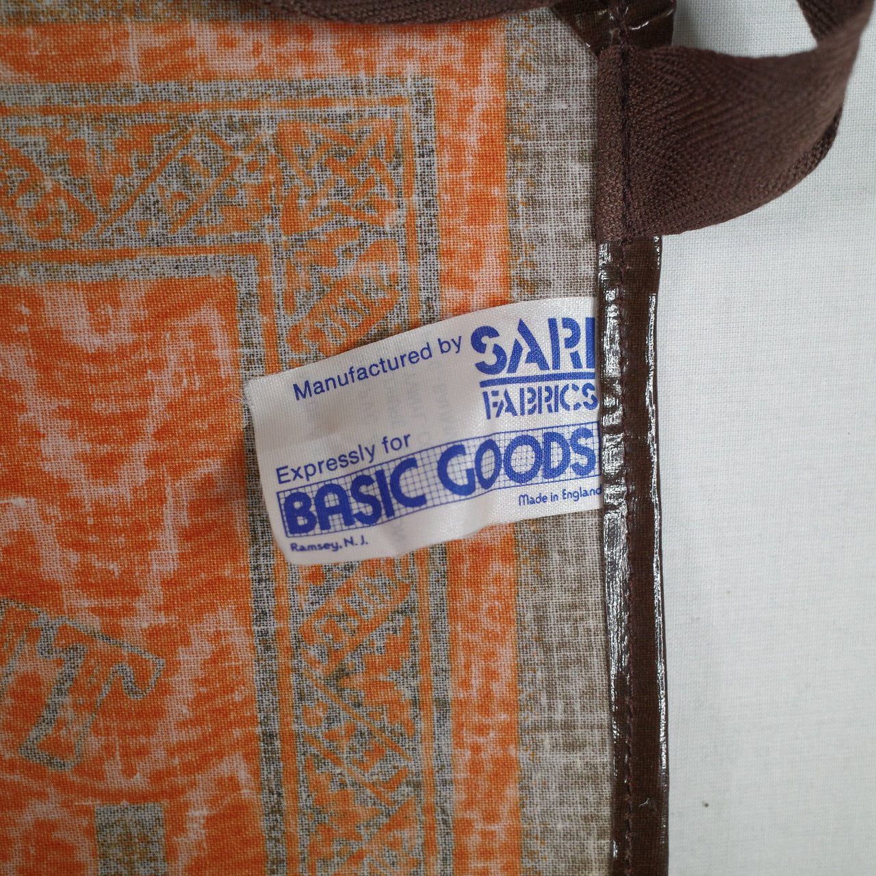 Lea & Perrins Worcester Sauce Vintage Apron by Sari Fabrics PVC Vinyl 1970s