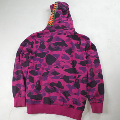 A Bathing Ape Pink Purple Camo College Pullover Hoodie Large Japan Fit