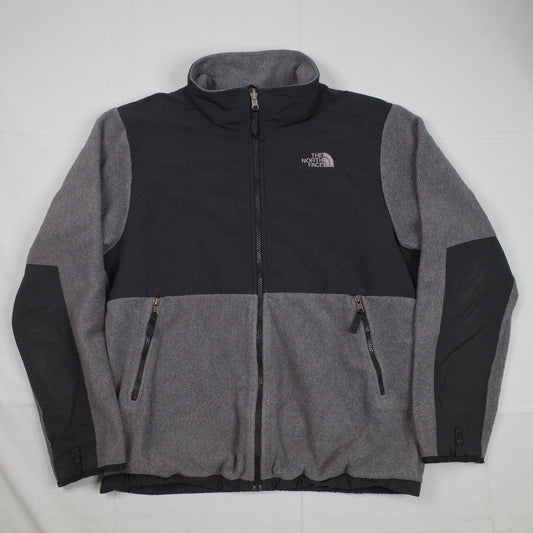 The North Face Denali Full Zip Jacket Grey Black Mens Medium
