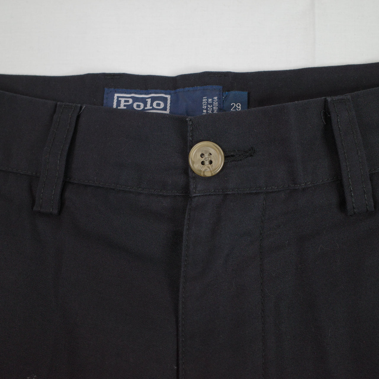 Vintage Polo Ralph Lauren Pants Mens 29 Navy RL67 Classic Chino Cargo 100% Cotton