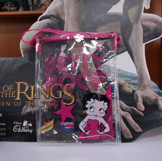 Betty Boop Clear Vinyl Hot Topic 2008 Clear Y2K Strap Tote Bag
