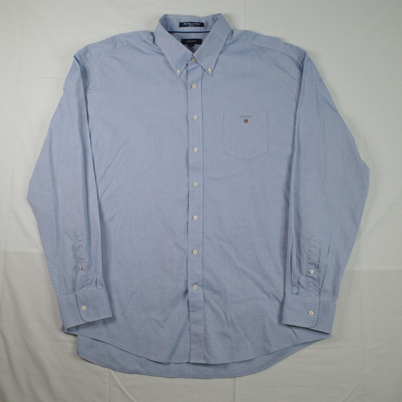 Gant Men’s Shirt Pinpoint Oxford Regular Fit Blue Size 3XL XXXL