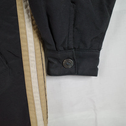Vintage Billabong Black  Full Zip Hooded Piping Jacket Mens Extra Small 90's