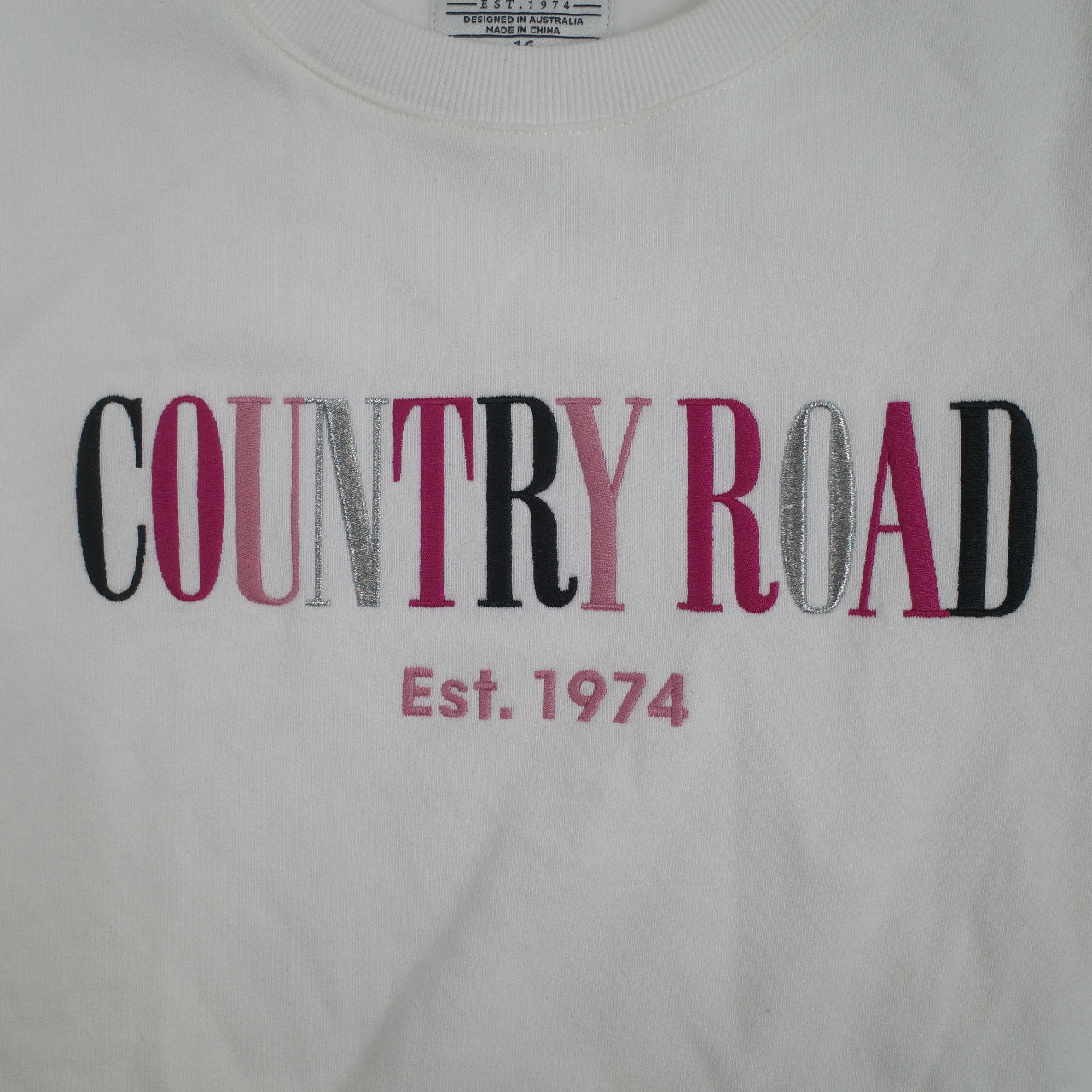 Country Road Sweatshirt Size 16 Verified Australian Cotton Heritage Stripe