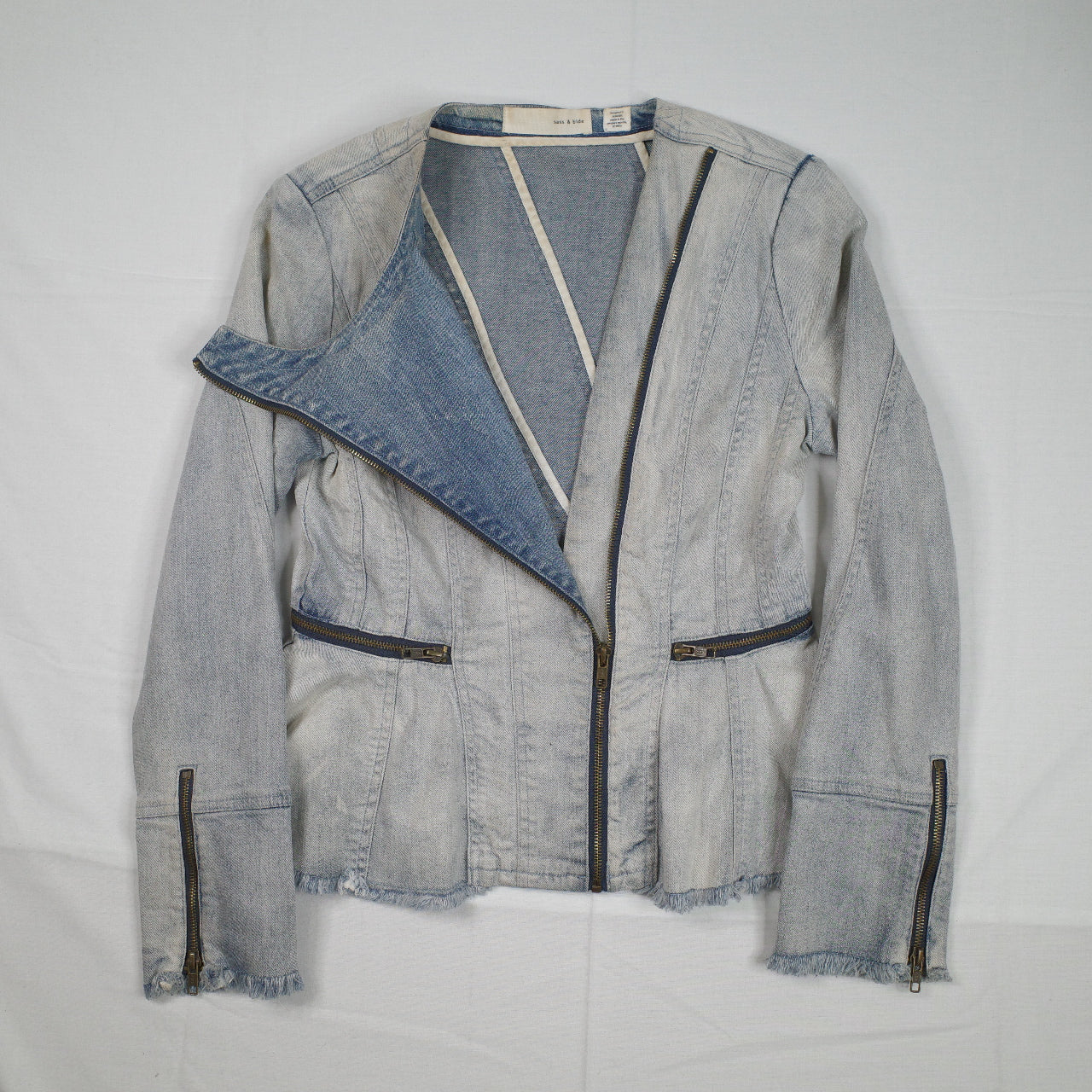 Sass & Bide Denim Jacket Kiss The Sky Collection Western US6 Aus UK10