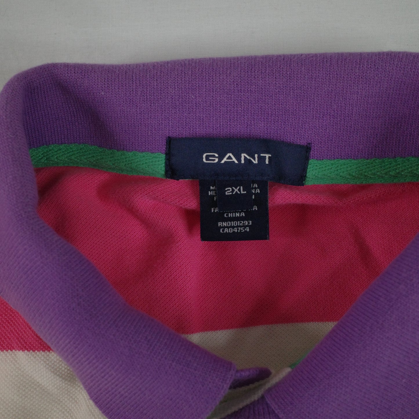 Gant Reg Fit Shield Short Sleeve Multicolored Polo Shirt Mens 2XL XXL