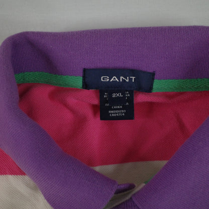 Gant Reg Fit Shield Short Sleeve Multicolored Polo Shirt Mens 2XL XXL