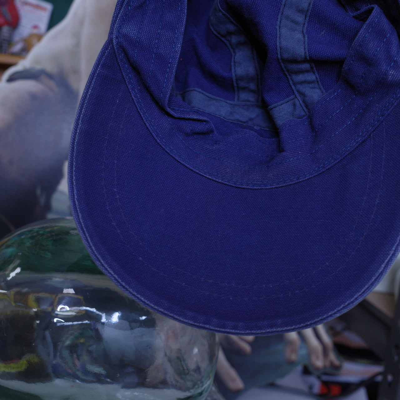 Vintage L.L Bean Bong Bill Baseball Hat Cotton Navy Cap Men's Small