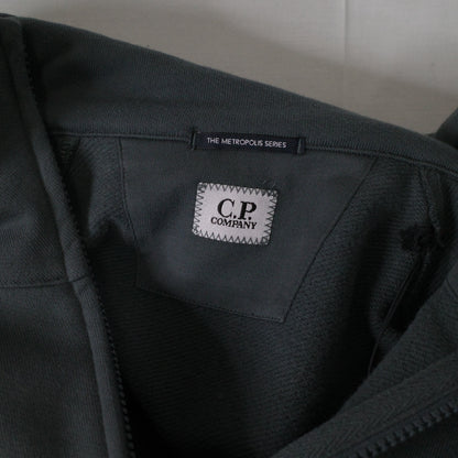 C.P. Company Metropolis Series Diagonal Raised Fleece Hoodie Grey Mens XL NWT