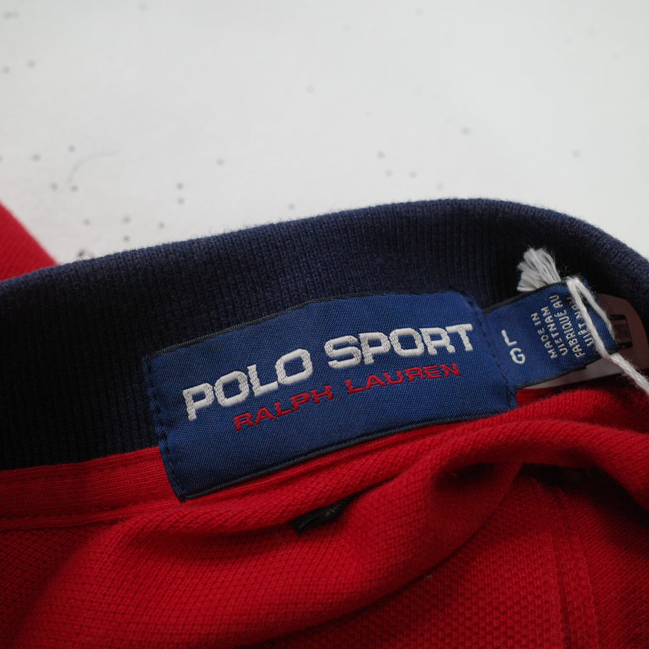 Polo Ralph Lauren Polo Sport Red Blue Spell Out Mens Large NWT