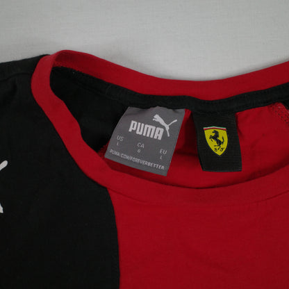 PUMA Scuderia Ferrari Drivers Logo Crew Neck Short Sleeve T-Shirt Mens Small