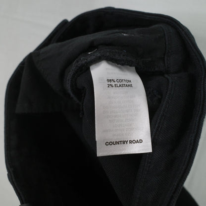 Country Road High Rise Straight Jeans Black Womens 4 with tags