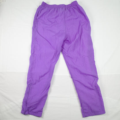 Vintage Reebok Black  Purple Track Set Zip Jacket Pants Mens Medium