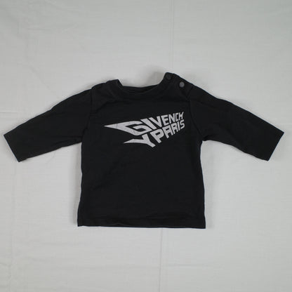 Givenchy Paris Baby 6 Months Crewneck Logo Spellout Black