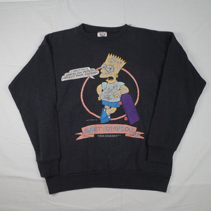 Vintage The Simpsons Bart Simpson Sweater Crewneck Mens Medium print cracking