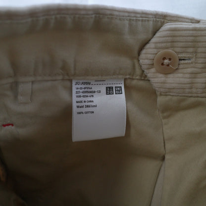 Ines De La Fressange Uniqlo Beige Cord Pants Womens 6